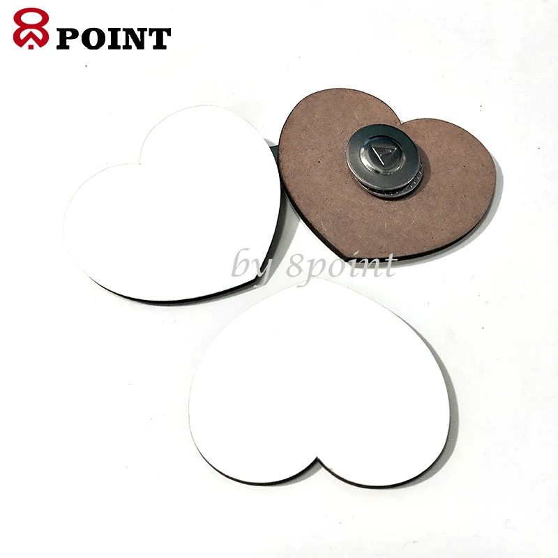 

Heart shape custom Organization logo Sublimation Blank badge
