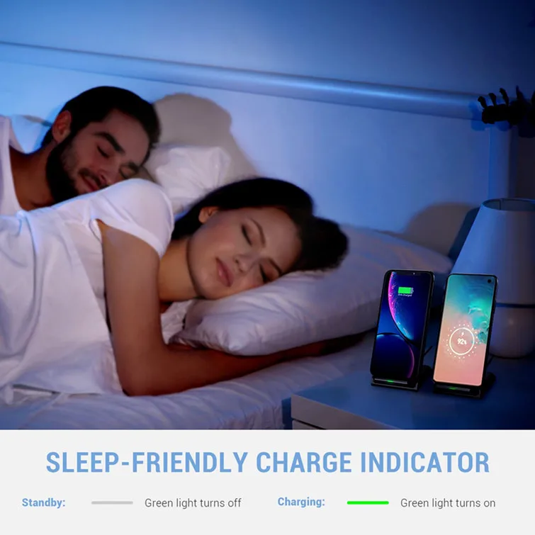 2019 Amazon Hot Selling Fast QI Wireless Charger for iPhone 11 for iPhone XS Max XR 8/8plus for Samsung S8 S9 S10 Plus