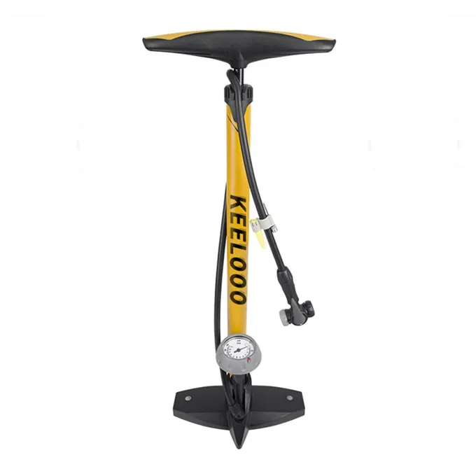 

Bicycle Ergonomic Bike Floor Pump with Gauge & Smart Valve Head