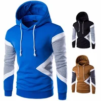 

Hot Sale New Mens Fashion Sweatshirt Hit Color Men Hoodies Hip Hop Side Zipper Men Sports Sweater