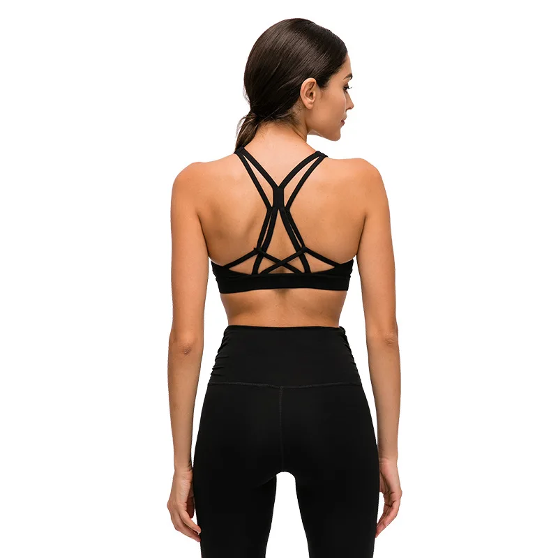 

New Fashion Back Strappy Crisscross Workout Fitness Sports Bra Wholesale