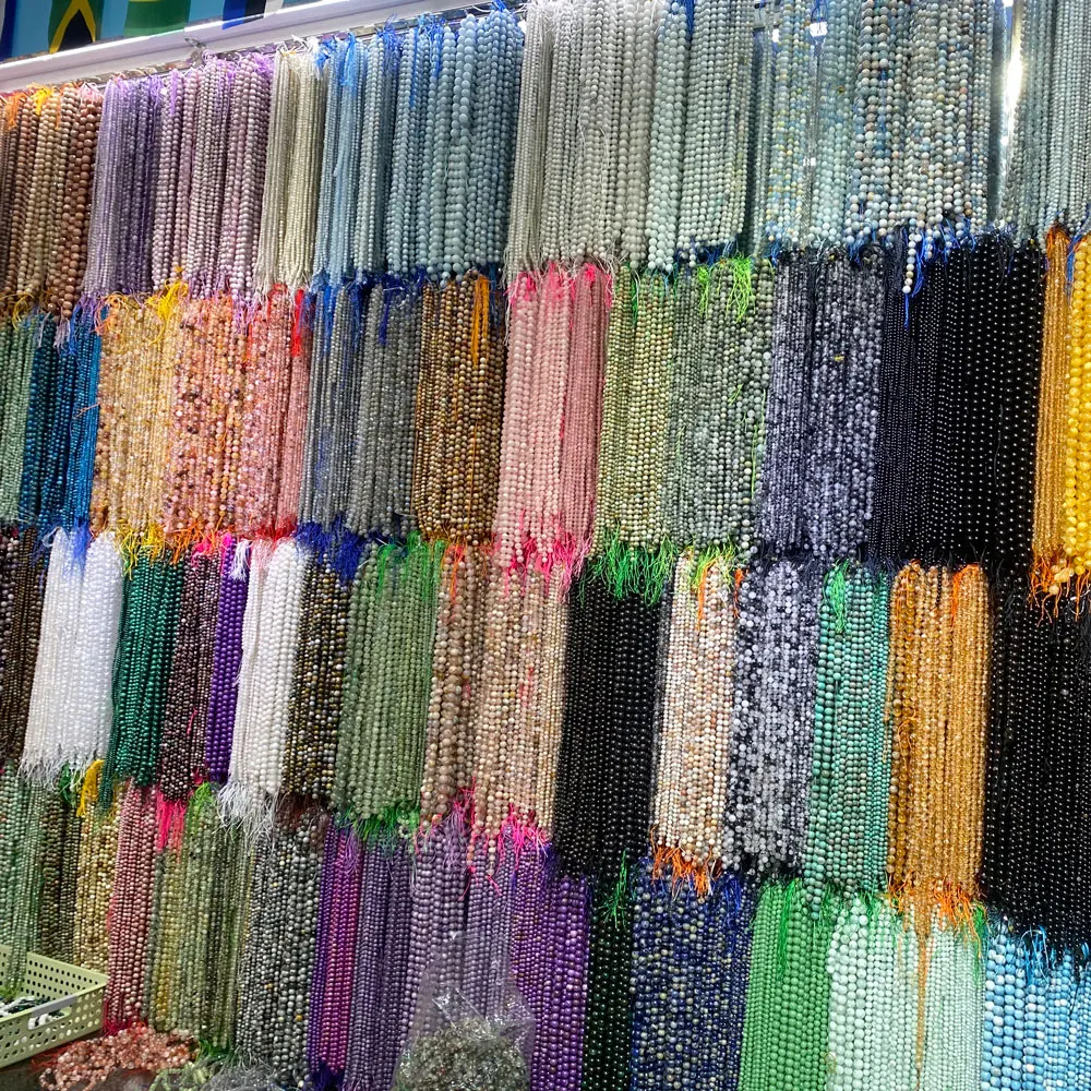 

Factory Price 4/6/8/10mm Crystal Healing Gemstone Beads, Various Round Loose Natural Stone Beads For Jewelry Making, Multi colors as picture