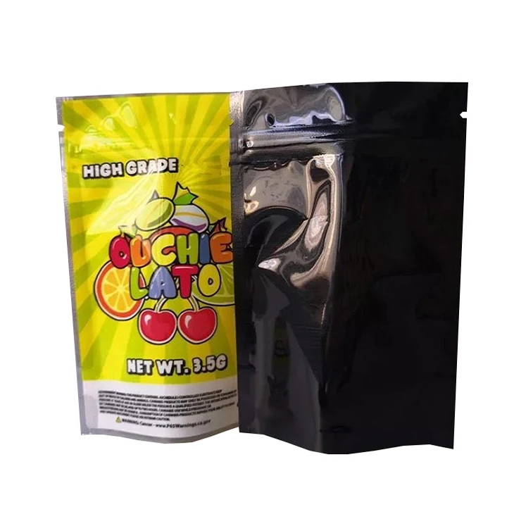 Resealable Aluminium Foil Zip Lock Zipper Bags Weed Packaging CBD Gummies Gummy Bear Candy Food Mylar Packaging Bag Sack Bolsas