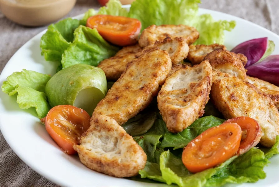 Healthy plate with vegetables, lean protein, and ginger-infused dressing for weight management