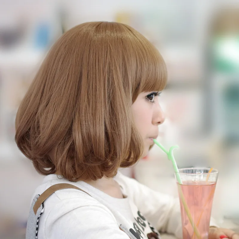 New Design Women Fashion Blonde Human Hair Wig Short Curly Bob Human Hair Wig