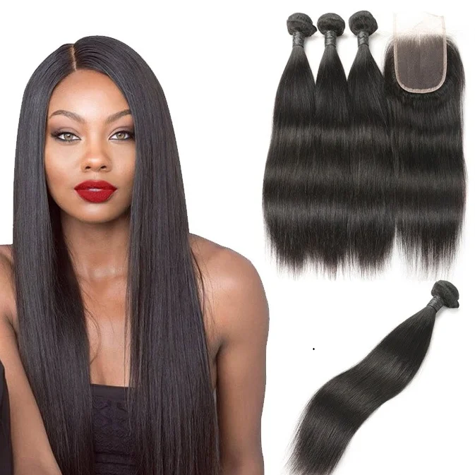 

Free hair labels for bundles of human natural hair, wholesale silky straight virgin mink human hair bundles with closure frontal