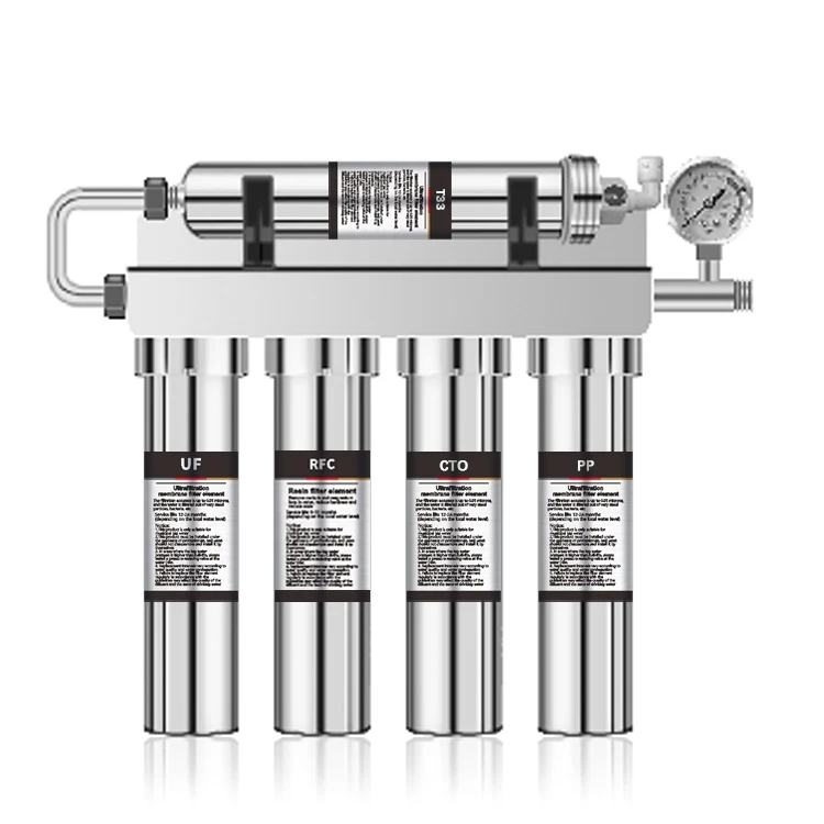 

UF Stainless Steel Purifier Water Filter Replacement Home Appliance 5 Stages UF 304 Stainless Steel Purifier Water Filter