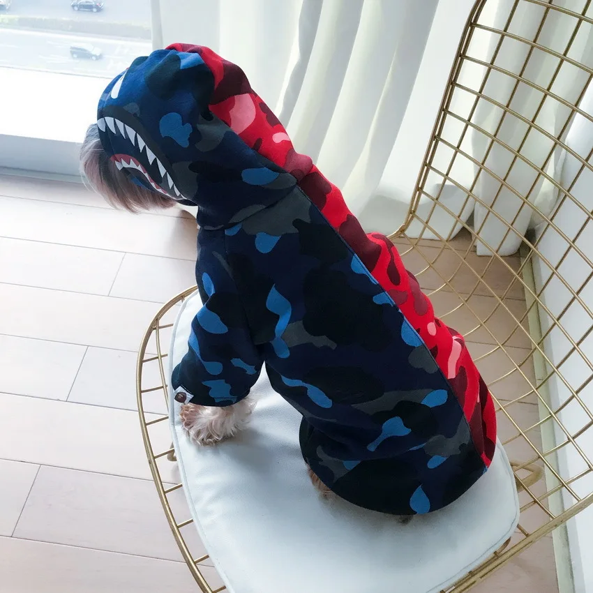 

Luxury Fall Thicken Colorful Pattern Warm Dog Apparel Pet Cloth Sweater Hoodie, As shown in details