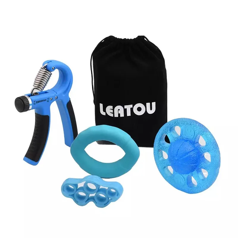 

Training grip trainer silicone finger massager five finger training shoes men's grip ring rehabilitation finger sleeve, Blue