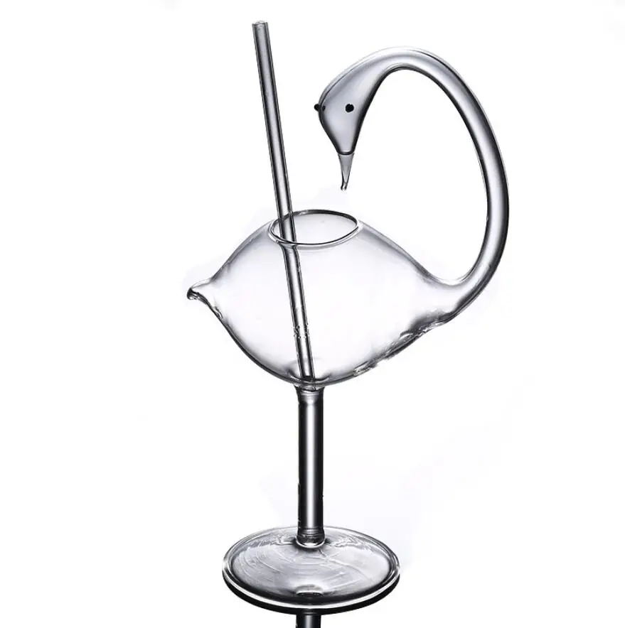 

Swan Glass Wine Cup 180 ML Glass Beer Juice Cup Birds Cocktail Glass Mug