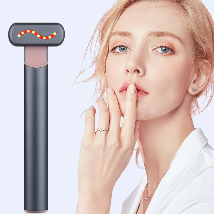 

4 in 1 Facial Beauty Wand Red Light Therapy Eye Face Neck lifting Massager Reduce Wrinkle Anti-Aging Ems Facial Neck Lift Device
