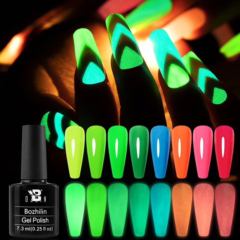 

Professional Beauty Nail Supplies Salon Fast Dry Nail Art Uv Led Glow In Dark Gel Polish Nail Art