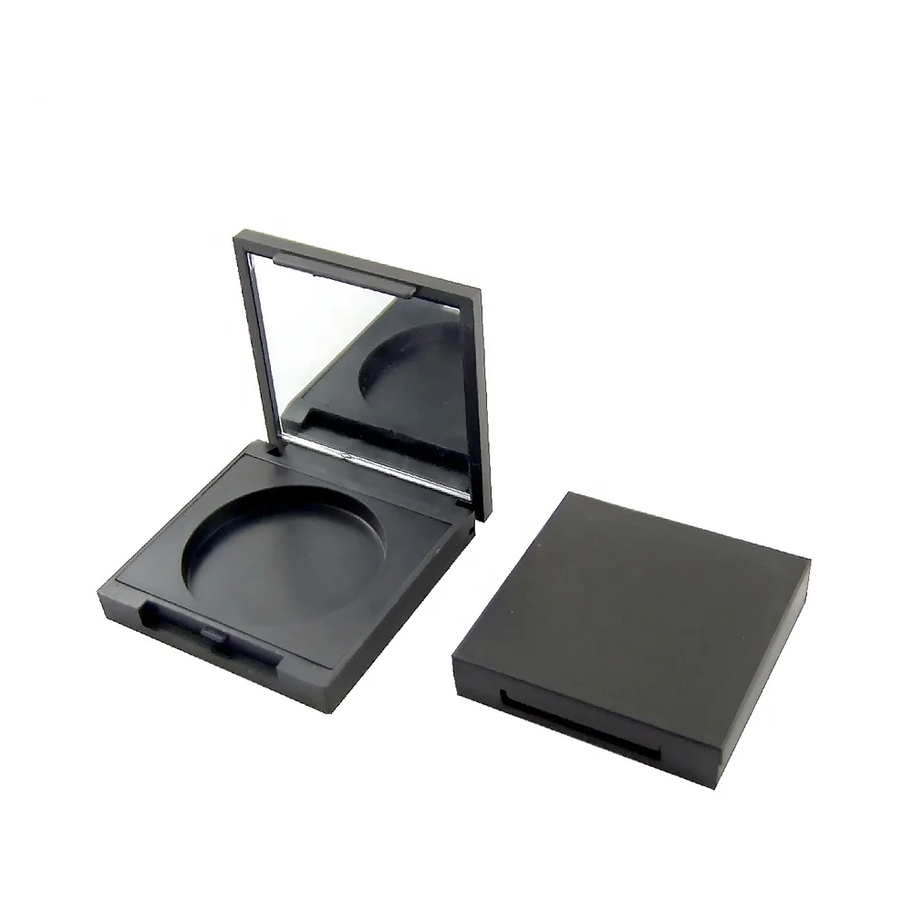 

37mm holes single cosmetic packaging makeup eyeshadow case black single eyeshadow pan for wholesale