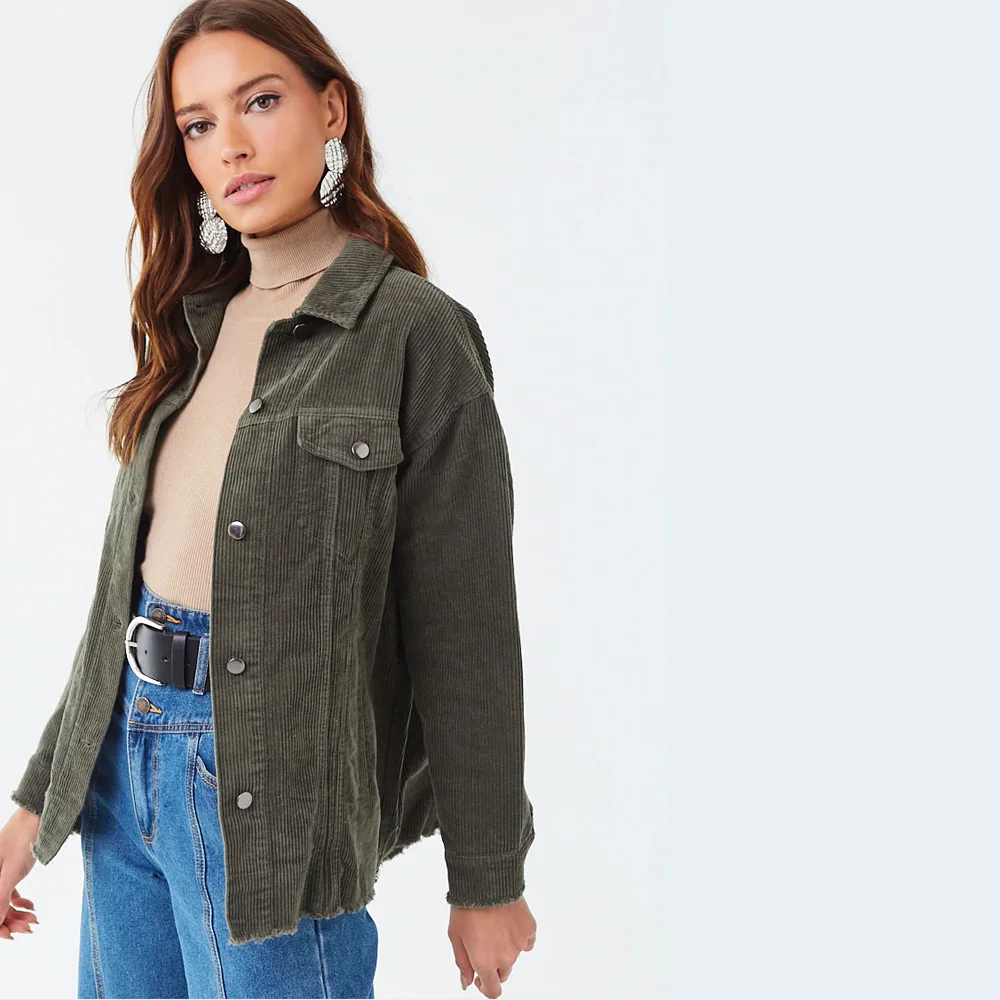 frayed corduroy jacket