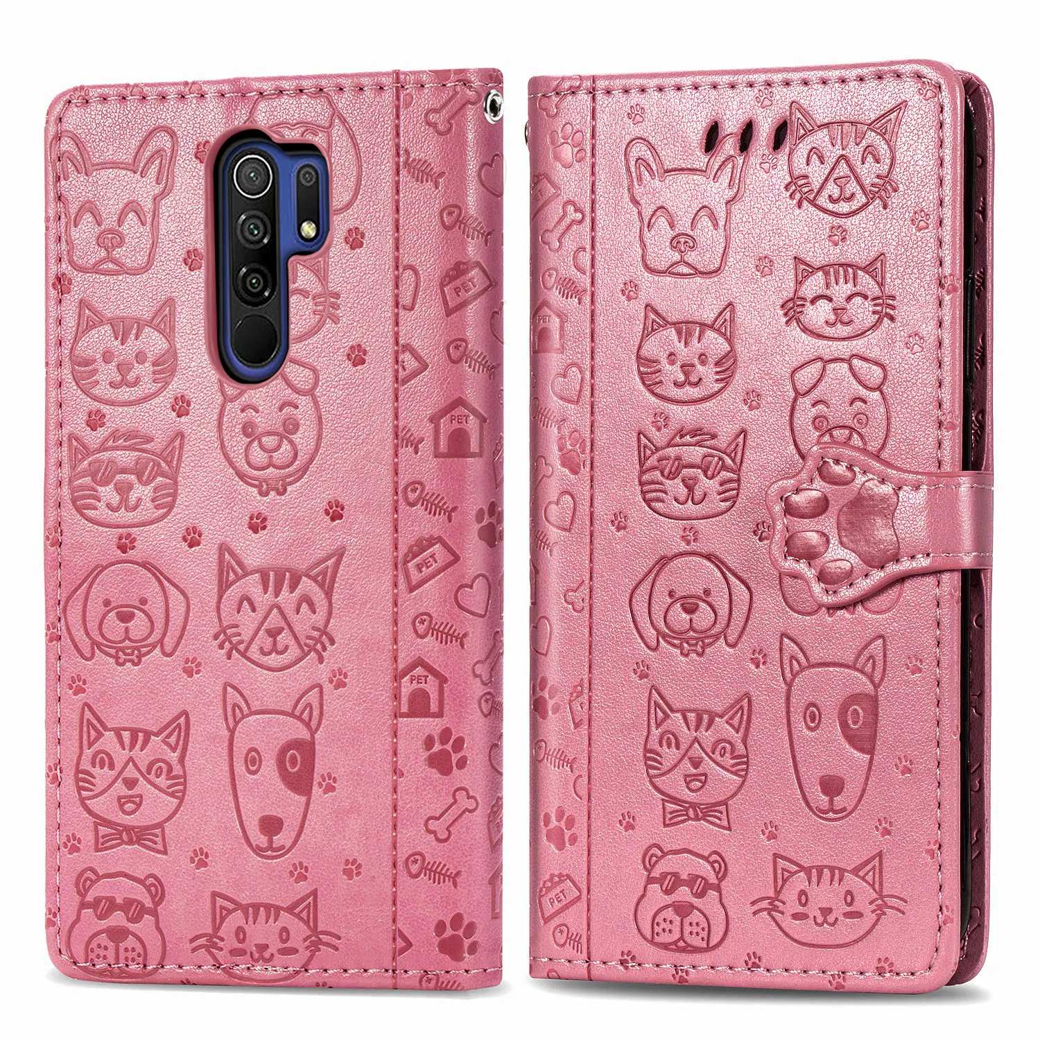 

For xiaomi Redm 7 phone cases cute cat and dog phone cases Wallet Case with Strap Special Bags Smartphone Hot selling