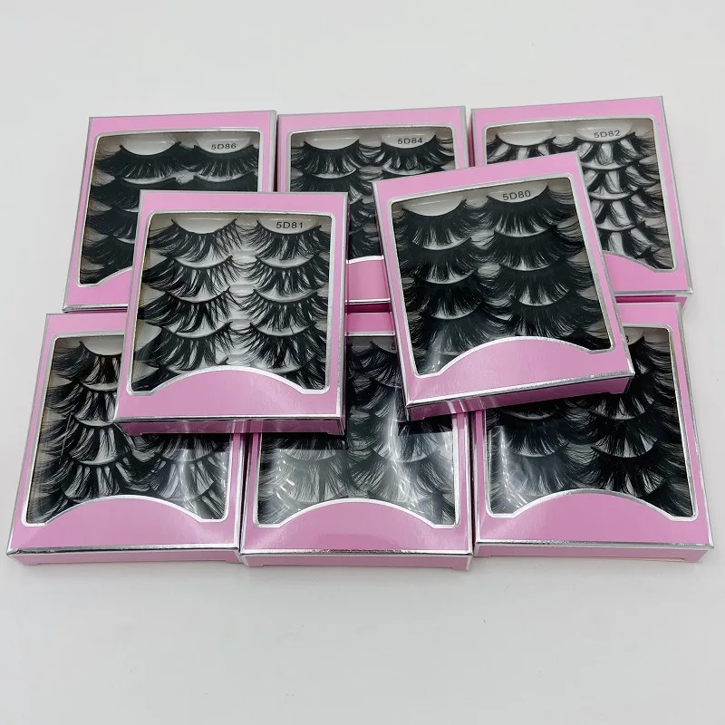 

custom 25mm faux mink eyelashes wholesale dramatic fluffy 3d 5 pairs lashes vendors