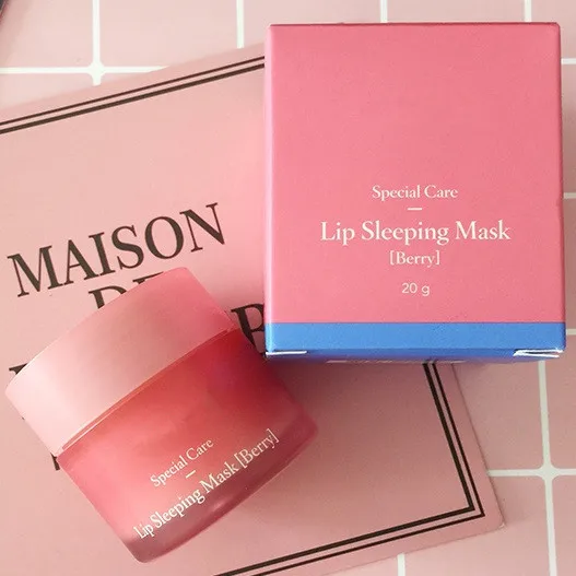 

Korea Cosmetics Glitter Lip Sleeping Mask Maintenance Moistened Lip Balm Pink Lips Bleaching Cream Nourish Protect
