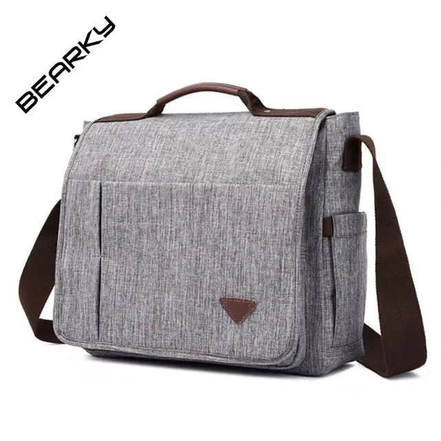 

Men Custom Black Crossbody Brown Leather Cute New Hot Wholesale Oem Large Polyester Laptop Shoulder Bag, Black navy green or customized