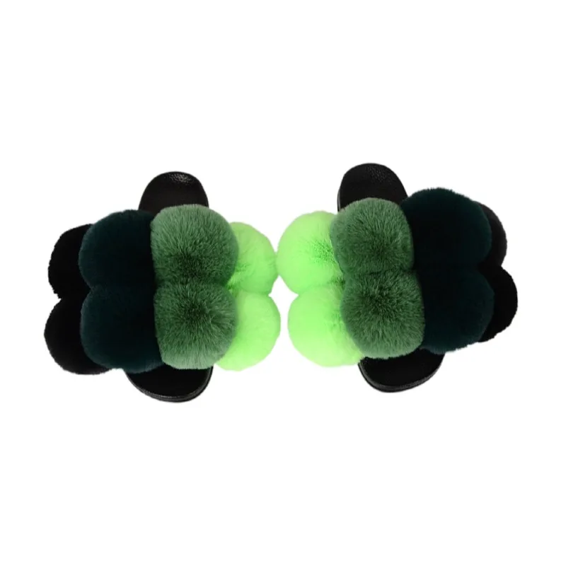 

wholesale slipper women slides faux fur slippers