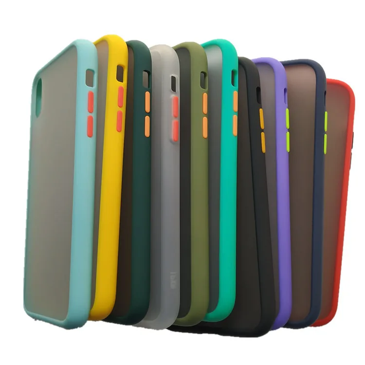 

2021 Hot Military Grade Drop Protection For iPhone 12 Pro Max Matte Transparent PC+TPU Hybrid Case Shockproof Covers Phone Case, 6 colors