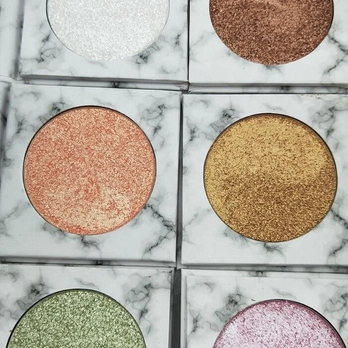 
Cosmetic Bronzer 6 Colors Highlighter Powder Single Palette Vegan Makeup No Brand Pressed Highlighter 
