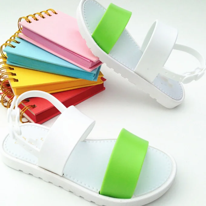 
Cheap Kid PVC Sandal European Girl Sandals Summer Girls Flat Sandal 