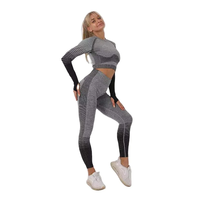 

2020 Women Sportswear Wholesale Sports Clothing Fitness Seamless Yoga Wear Bra Pants Leggings Set OEM Customs