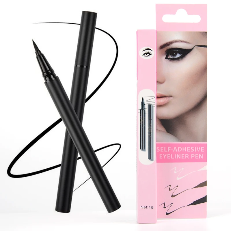 

Black Eyeliner Pen Magic Eyelash Self Adhesive Eyeliner Pen No Glue Waterproof Eyes Makeup Eyeliner