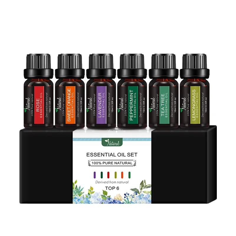 

100% Private label Pure Natural Skin Care essential oil kit Peppermint Lavender Aromatherapy Essential Oil Set