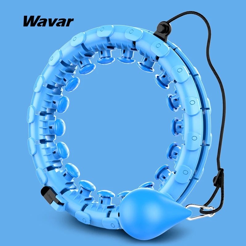 

Lazy not falling blue smart hoola hoop massage magnetic ball 24knots hula ring hoop for kids adults, Blue,purple,red