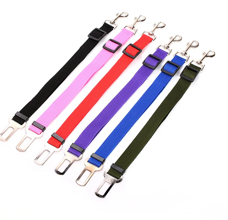 

Manufacturer wholesale adjustable multi-colors nylon pet dog seat belt