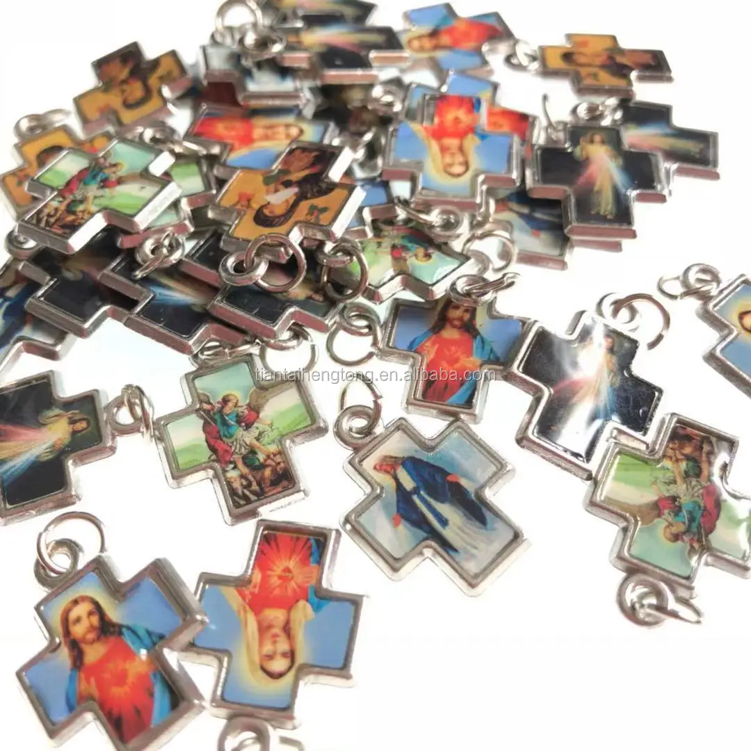 Religious Gift Enamel Hanging Alloy Cross Pendant,Religious Necklace