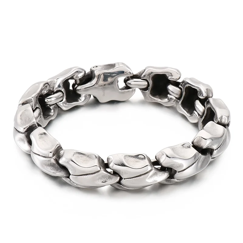 KALEN Vanguard Jewelry Stainless Steel Fashion Bracelets Bangles Punk Links Bracelet for Men