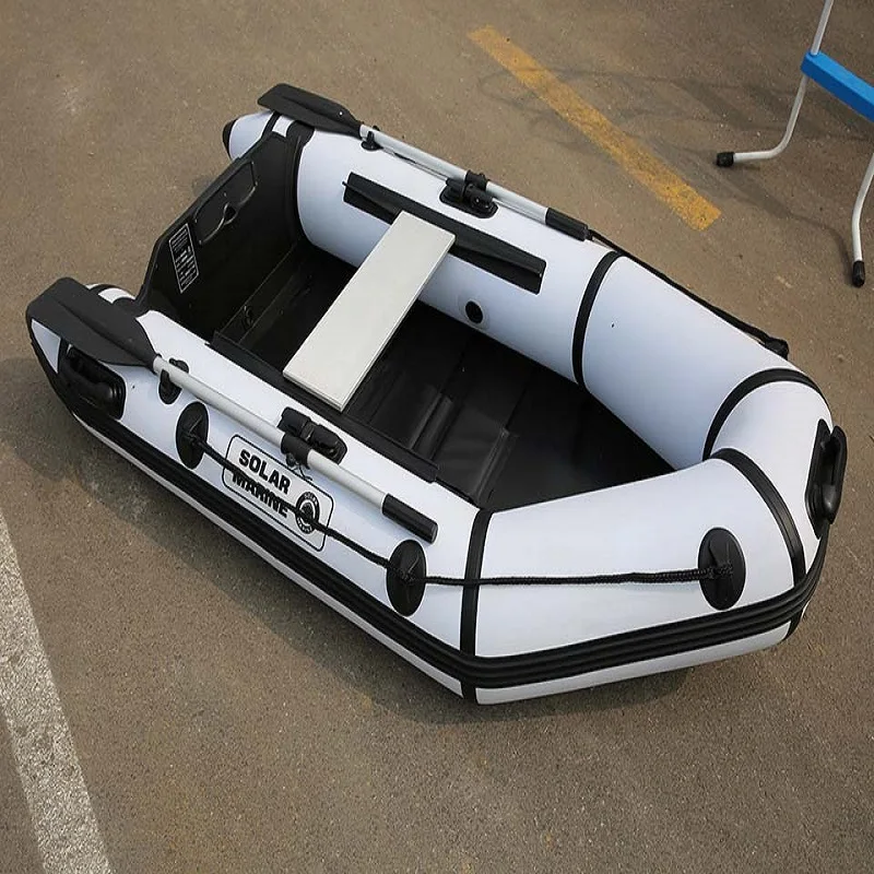 MC230-1 Solar Marine 3 Persons 2.3M Inflatable Assault Speed Boat 0.9 mm PVC Speed Kayak Slat Wooden Floor Dinghy Canoe