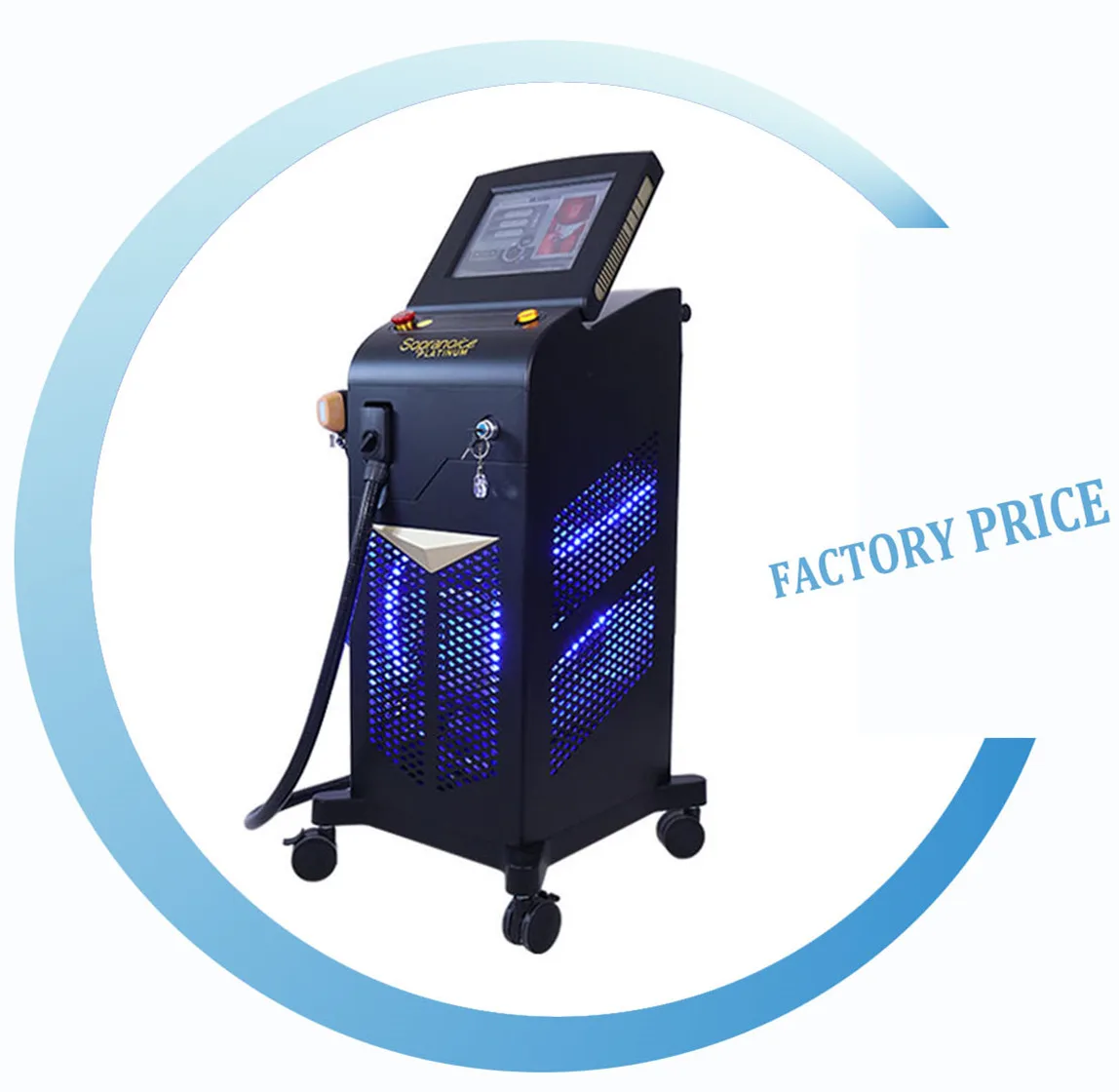 

2021 Soprano Ice Platinum Single Wavelength Macrochannel Alma Laser 808nm Golden Sintering Laser Bar Hair Removal Equipment