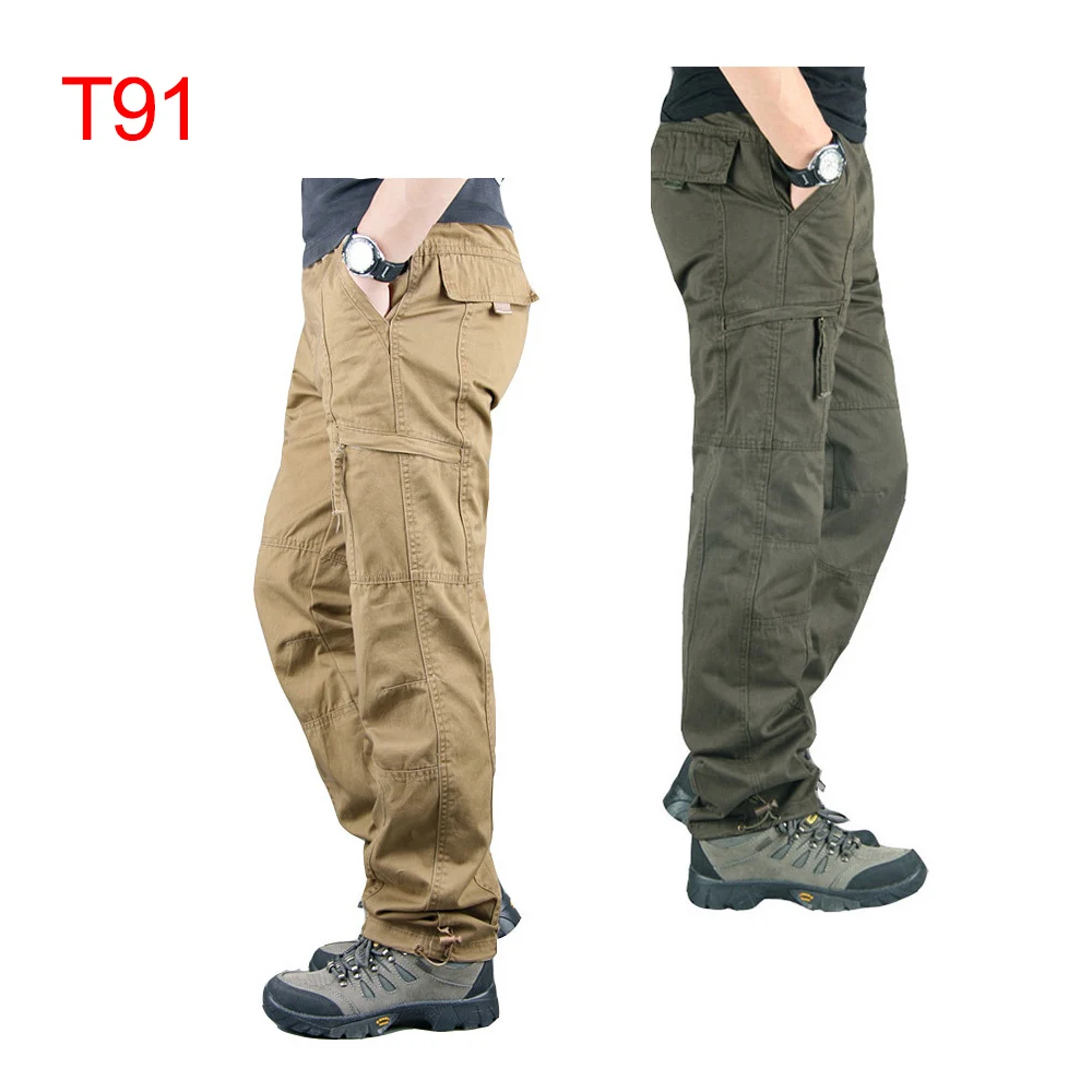 

Men's Cotton Military Tactical Pants Army Fans Combat Hiking Hunting Multi Pockets Cargo Pant Trousers