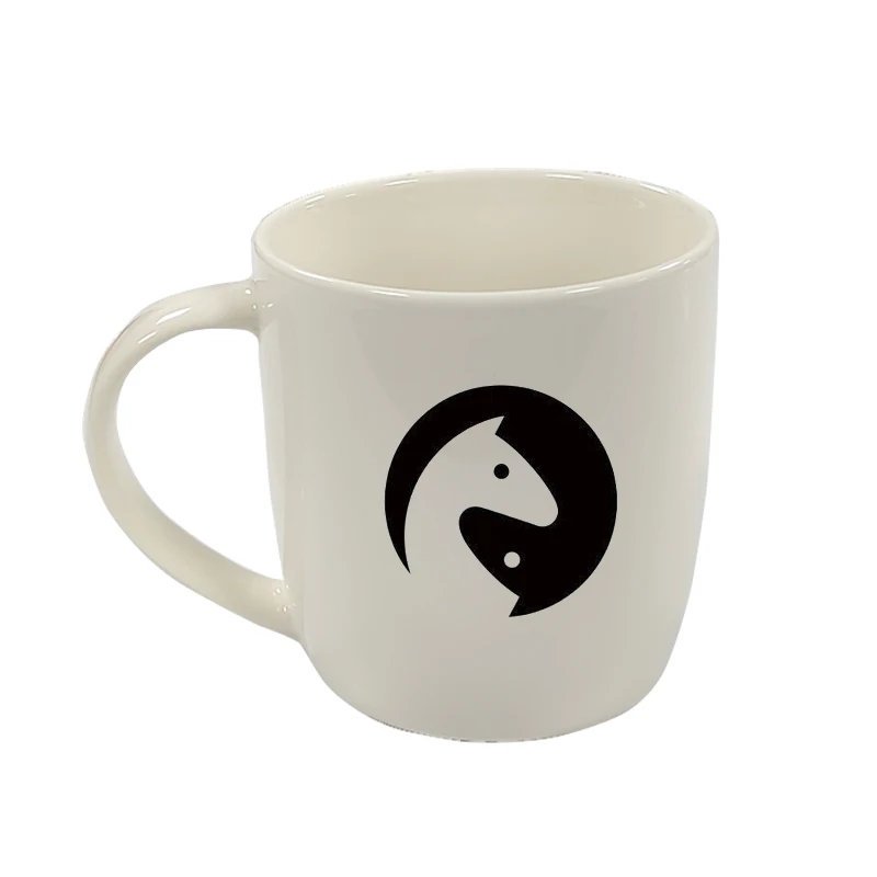 Image of ModernQiu 11oz Ceramic White Mugs Sublimation Custom Logo Mug