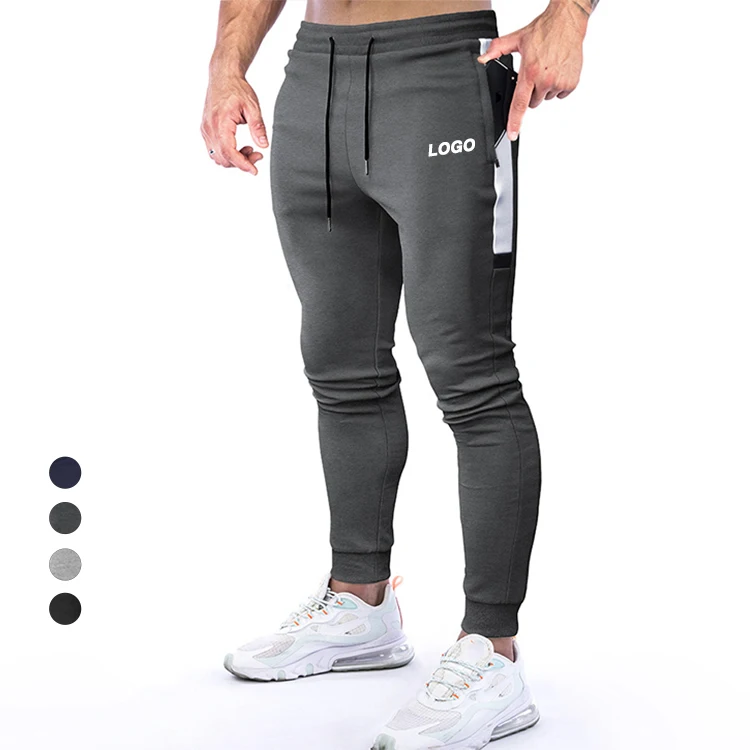 

Custom logo plus size mens slim fit joggers gym workout mens fitness jogger pants with pockets