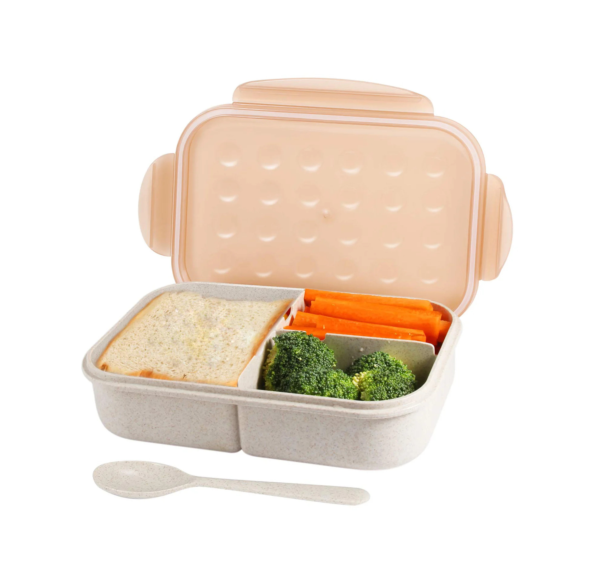 bento box 午餐盒防漏午餐容器与 3 隔间午餐盒由小