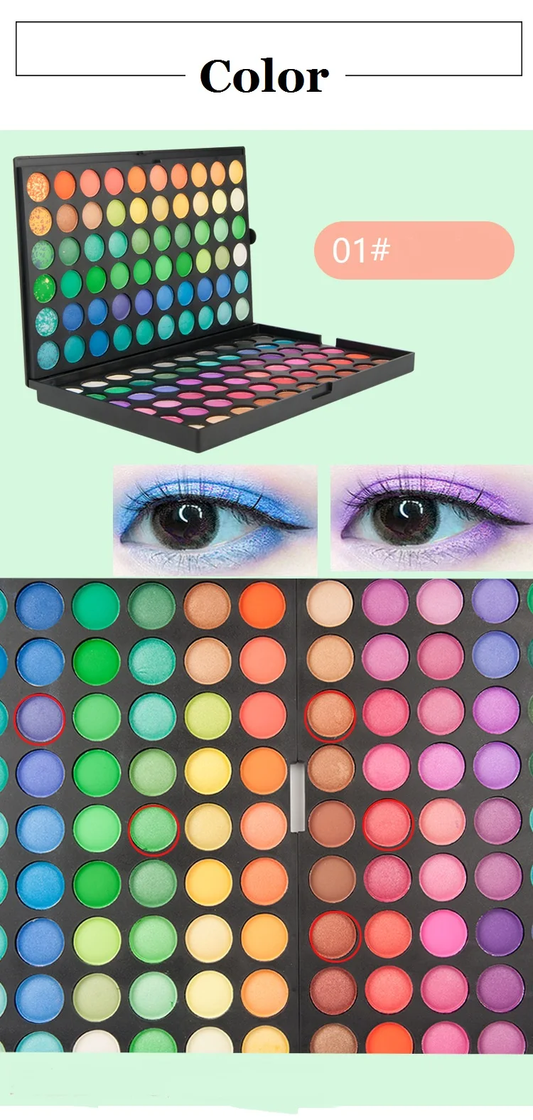 Pro X120 Full Eyeshadow Palette 2 Makeup Palletes Each 60 Colors Eye Shadow Makeup Cosmetics 
