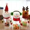 Christmas transparent plastic candy jar stereo doll Christmas decoration