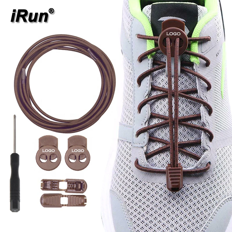 

iRun Custom No Tie Shoe Laces No Tie Shoelaces Lazy shoelaces Speed Fast Energy Elastic Shoelace with Amazon Label Services