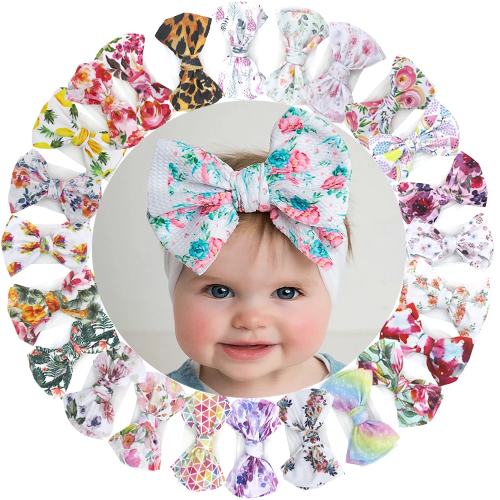 

Newborn Cute Baby Headband Knotted Kids Floral Hair Accessories For Girls Headwear