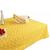 90*90cm Decorative Linen Table Clothes Fabric Yellow Unique for Dining Table&Fridge&Computer