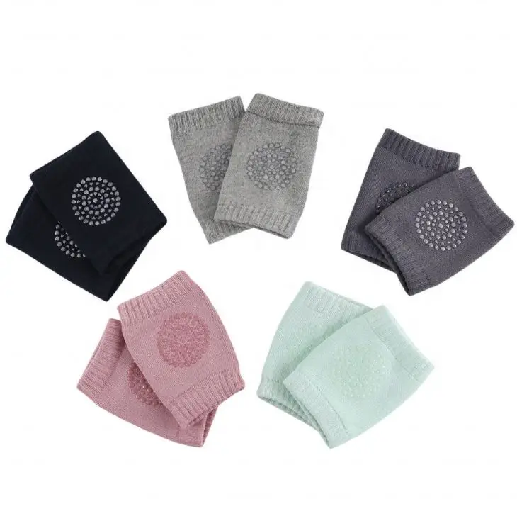 

Wholesale warm baby crawling toddler anti-fall anti-skid pads safety protector baby knee pads, Black,pink,green,grey