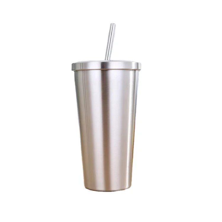 

17oz 9oz White Skinny Straight Sublimation Blanks Vacuum Insulated Stainless Steel Tumblers Bottle Cup With Metal Straws, Customized color acceptable