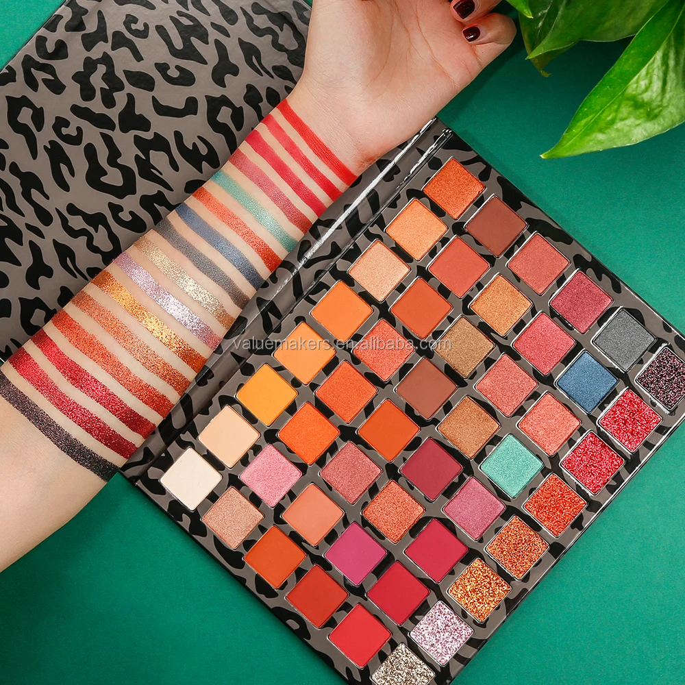 

Wholesale price 48 color Leopard High Pigmented Matte Glitter Eyeshadow Palette