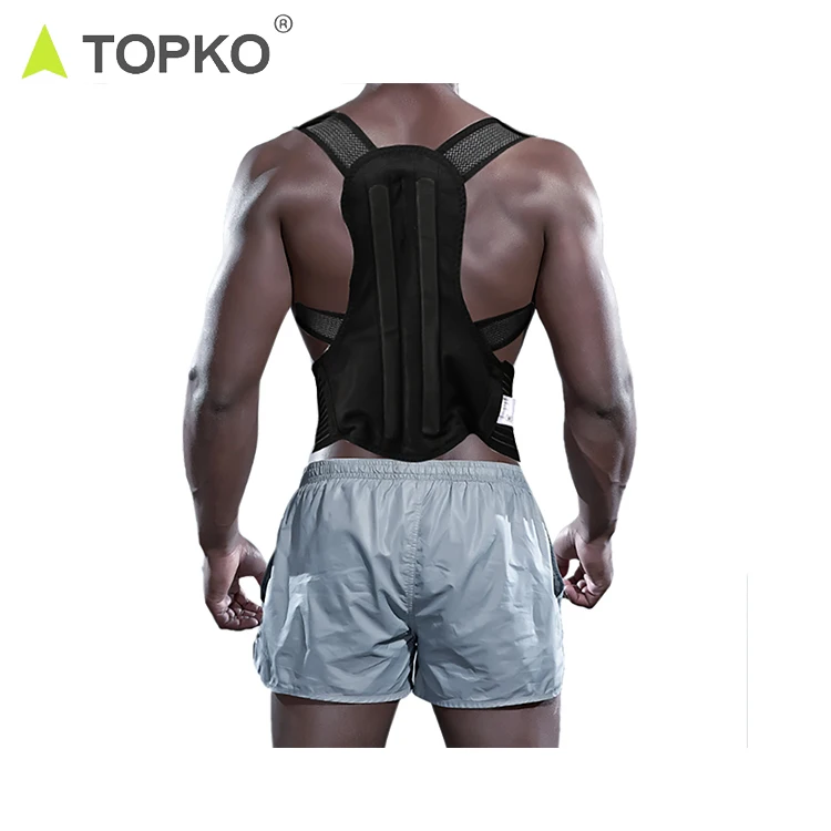 

TOPKO wholesale back neck support shoulder fitness posture corrector, Black