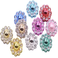 

ABS plastic decorative buckle Clothing rhinestone flower button crystal rivet button decorative buckle for Leather shoe bag