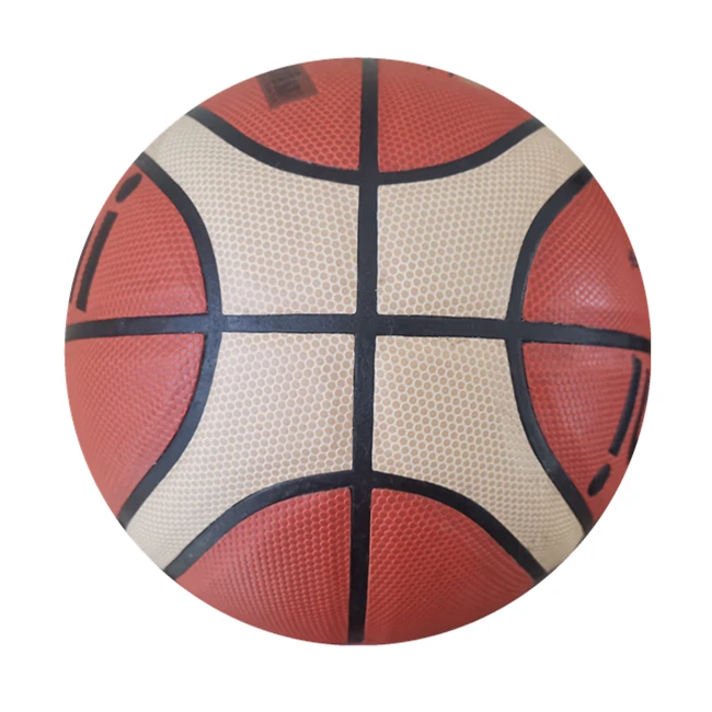 

Chinese Manufacturer Aolilai GL5X Basquet 12 Panels PU Leather Durable Women Outdoor Basketball, Black orange